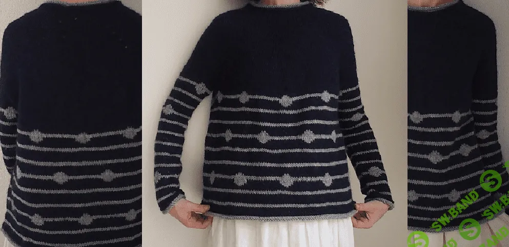 [Вязание] Пуловер оверсайз Dotripe [Вяжи.ру] [Мотоко Таканаши]