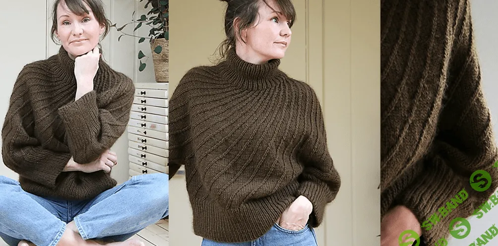 [Вязание] Пуловер оверсайз Spirally [Вяжи.ру] [Хайди Пиклз, Анна Пиклз]