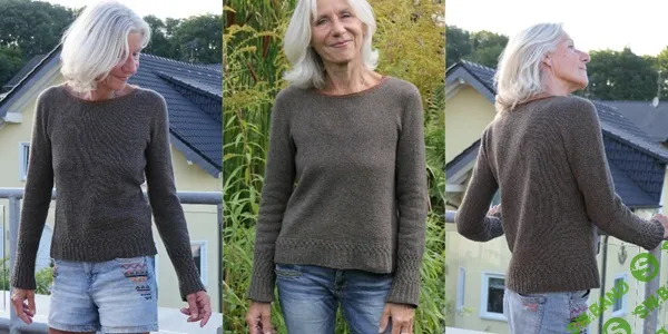 [Вязание] Пуловер реглан с текстурным узором Karui [Вяжи.ру] [Heidemarie Kaiser]