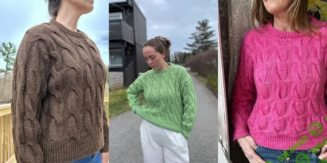 [Вязание] Пуловер с большими косами Grayling Sweater [Вяжи.ру] [Magdalena Parker]