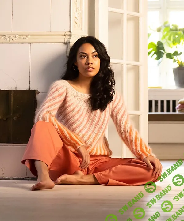 [Вязание] Пуловер с диагональным узором On my way [Вяжи.ру] [Теа Вестерби]