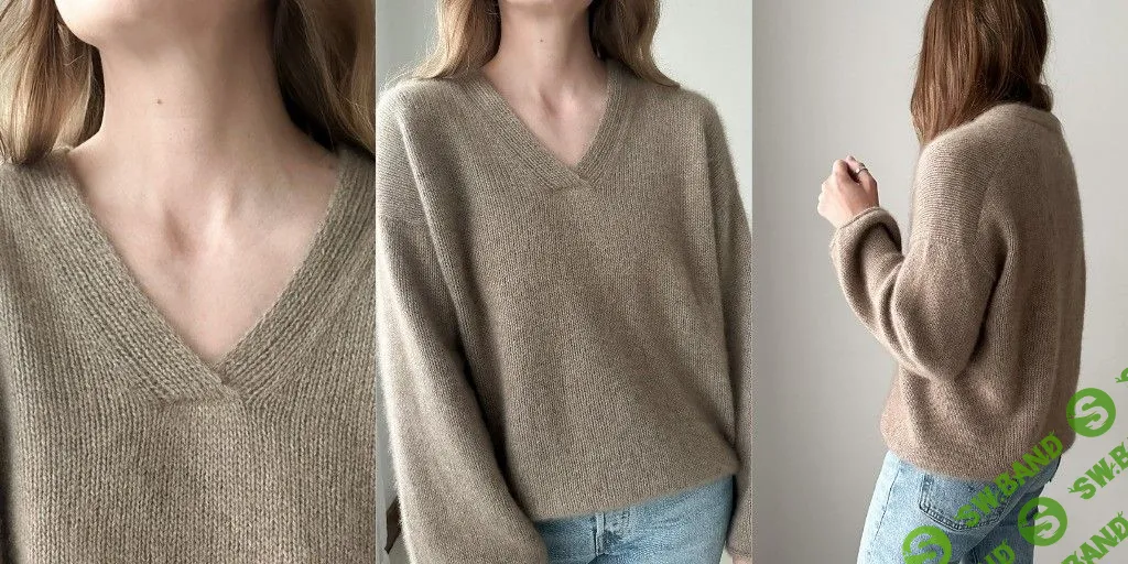 [Вязание] Пуловер с японским плечом Moon Set [Вяжи.ру] [Hailey Smedley]