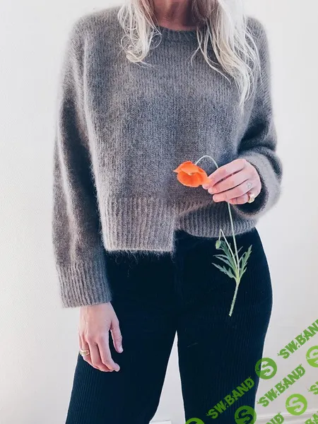 [Вязание] Пуловер с японским плечом спицами сверху Flora [Вяжи.ру] [Hanne Rimmen]