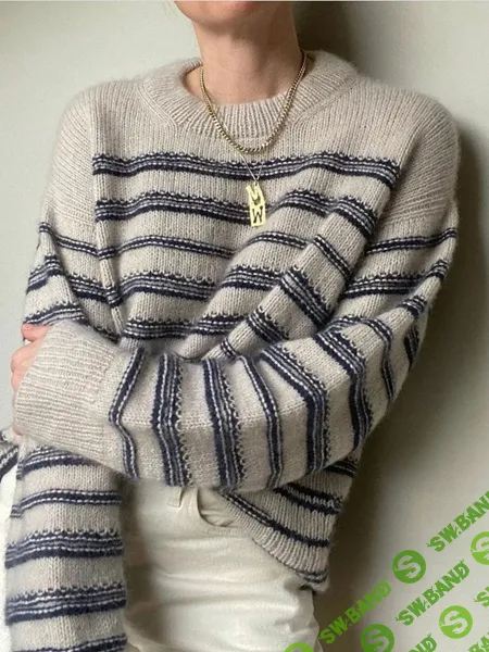 [Вязание] Пуловер с японским плечом спицами сверху Structure loop sweater [Вяжи.ру] [Other Loops]