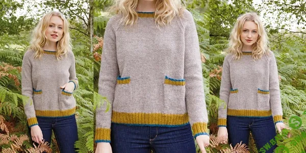 [Вязание] Пуловер с контрастной отделкой Tussock [Вяжи.ру]