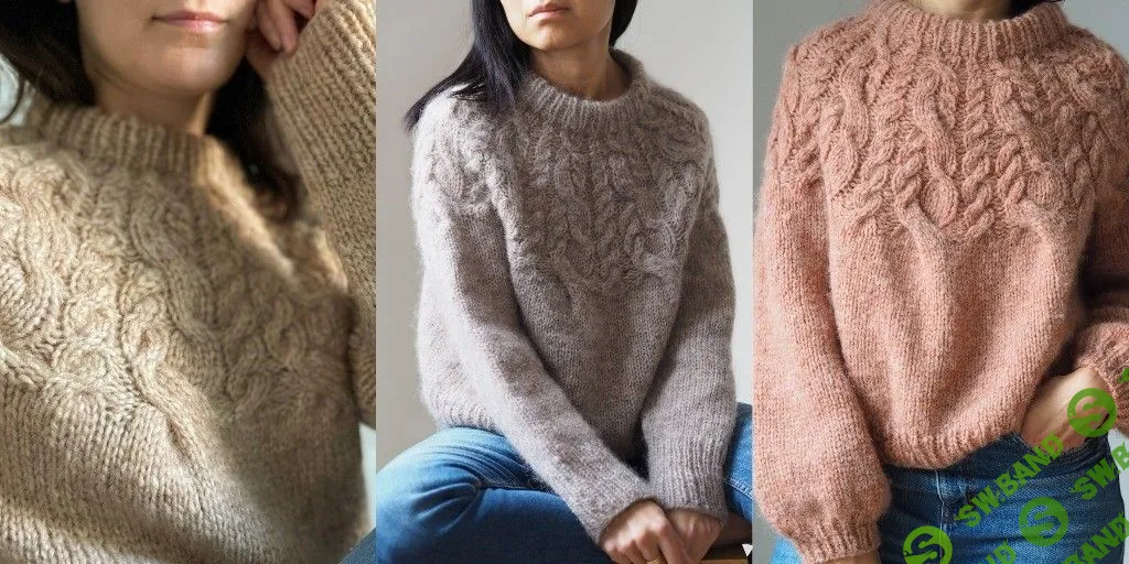 [Вязание] Пуловер с косами Donna Jenna [Вяжи.ру] [Joanna Ang]