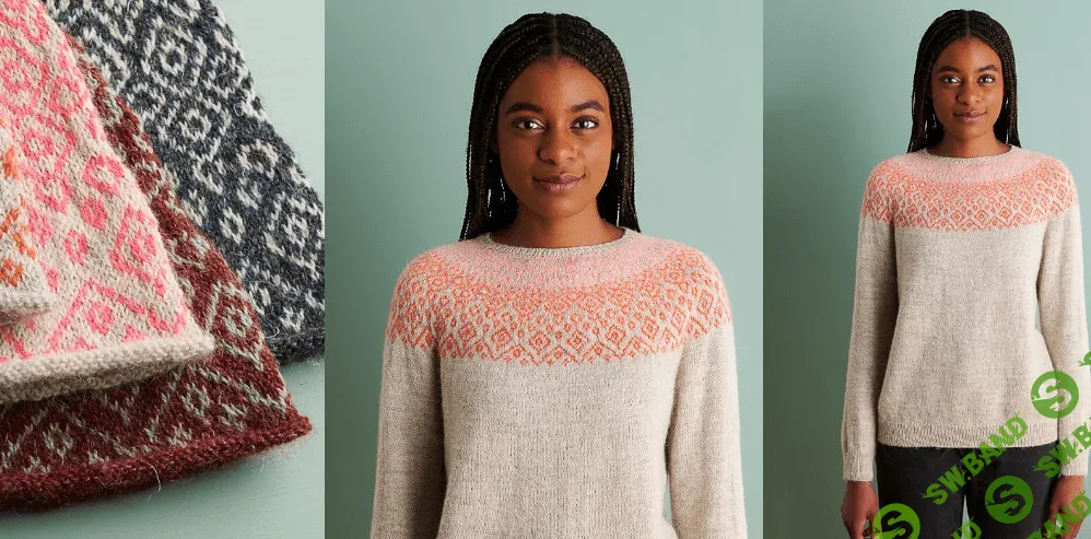 [Вязание] Пуловер с круглой кокеткой Dappled Light [Вяжи.ру] [Purl Soho]