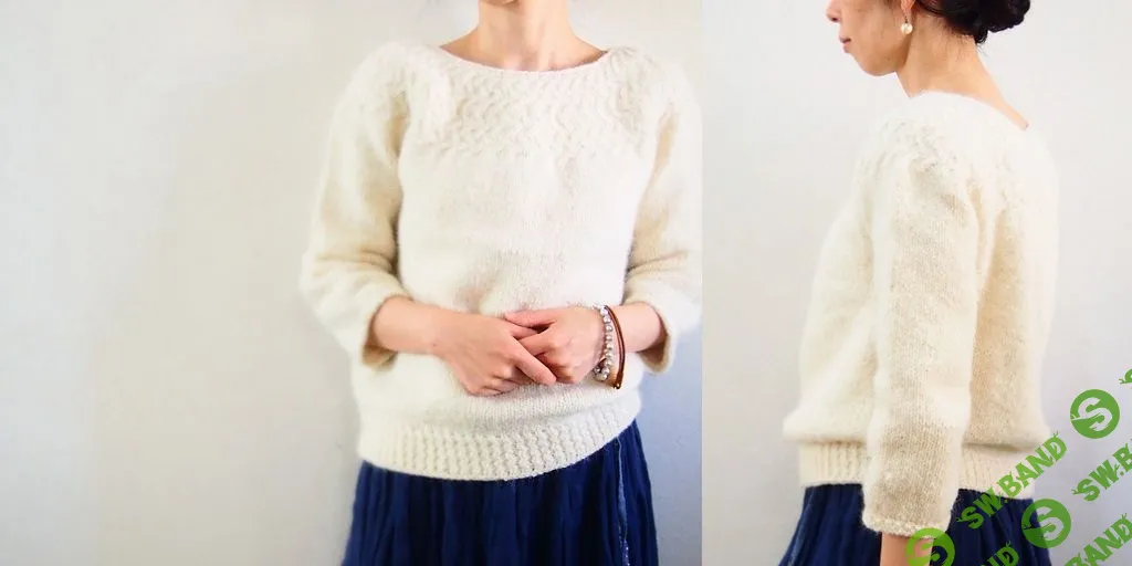 [Вязание] Пуловер с круглой кокеткой Kazahana [Вяжи.ру] [eri]