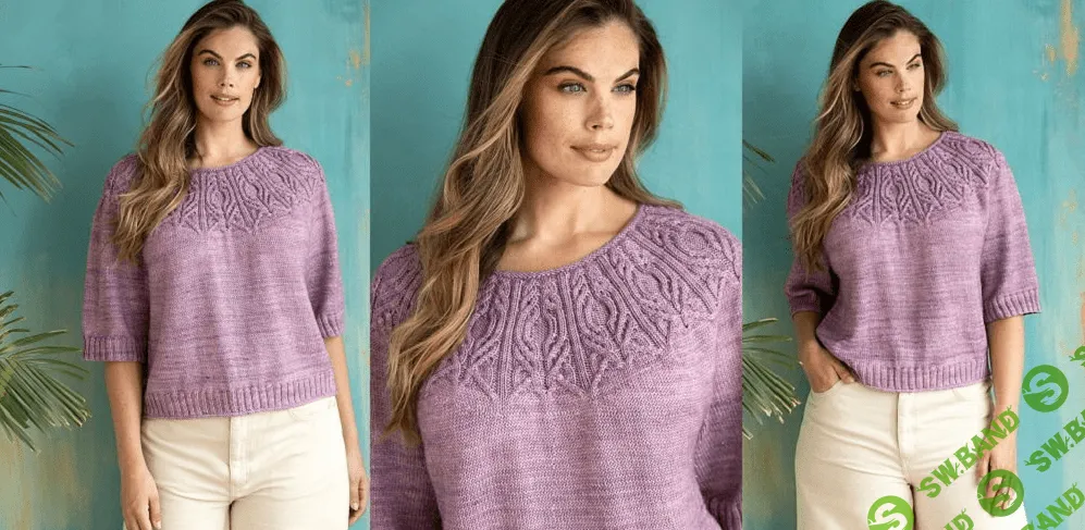 [Вязание] Пуловер с круглой кокеткой Stellation [Вяжи.ру] [Нора Гоган]