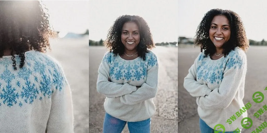 [Вязание] Пуловер с круглой кокеткой When snow falls [Вяжи.ру] [Верена Кёрс]