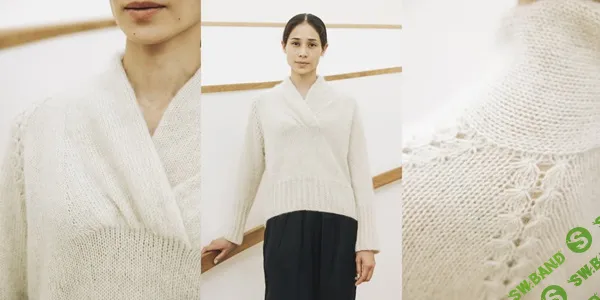 [Вязание] Пуловер с воротником шалькой спицами одной деталью Hidahida [Вяжи.ру]