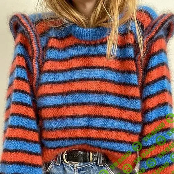 [Вязание] Пуловер в полоску Sofia Sweater, вязаный без швов [Вяжи.ру] [Le Pull]