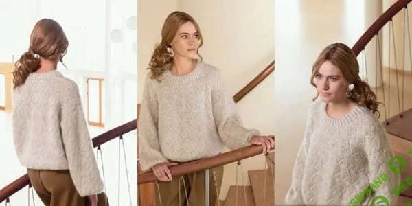 [Вязание] Пуловер в технике энтрелак Hip To Be Square [Вяжи.ру] [Katja Dyrberg]