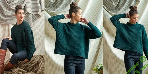 [Вязание] Пуловер в технике печворк спицами Weidlinger [Вяжи.ру] [Бруклин Твид]