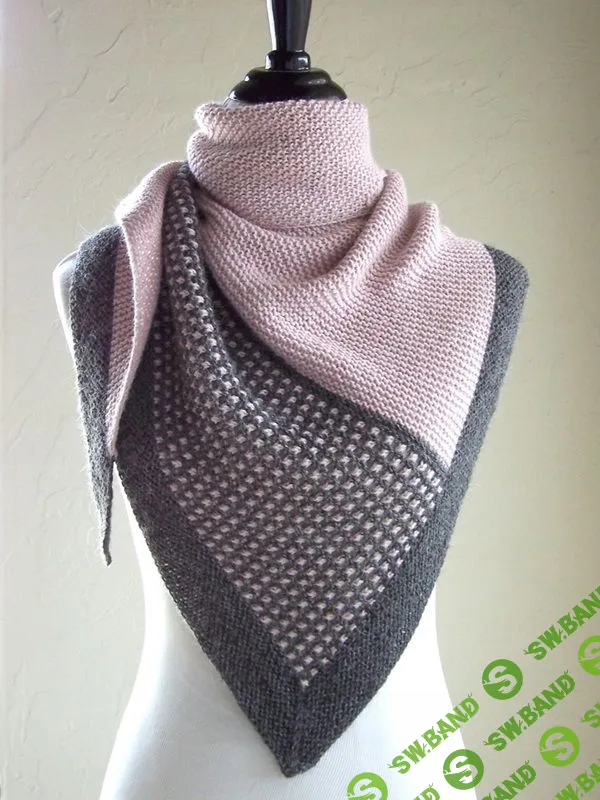 [Вязание] Серо-розовая шаль Pink Graphite [Вяжи.ру] [Melanie Rice]