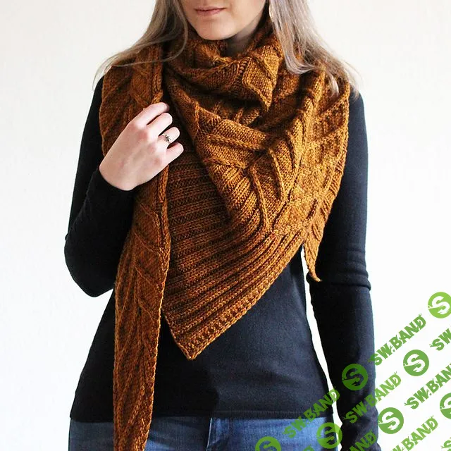 [Вязание] Шаль с косами Almina [Вяжи.ру] [Лиза Ханнес]