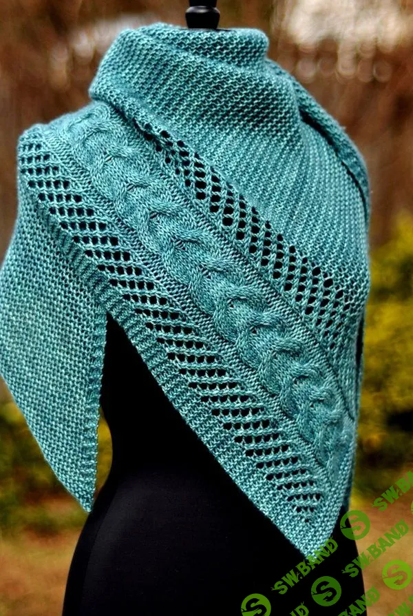 [Вязание] Шаль с косой Anisah [Вяжи.ру]