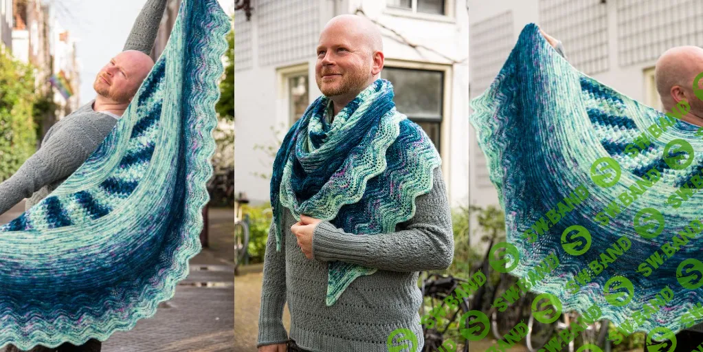 [Вязание] Шаль с переходами цветов Mesmerizing Mermaid [Stephen West] [вяжи.ру]