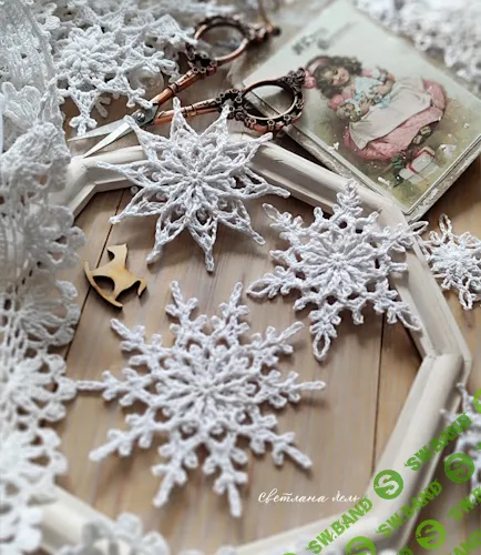 [Вязание] Снежинки Русские узоры 2 (3 схемы + 3 описания) [Дом с кружевами] [Светлана Лель]