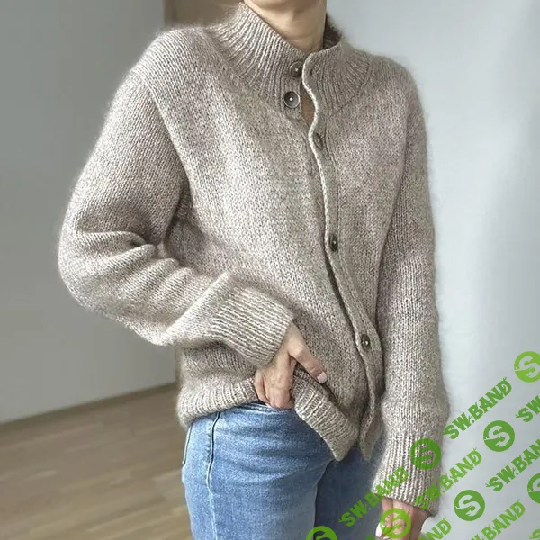 [Вязание] Стильный кардиган с высоким воротом Soft Loop [Вяжи.ру]