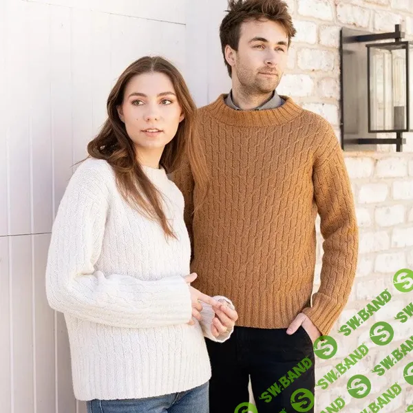 [Вязание] Стильный пуловер унисекс с минимальными косами спицами Willow [Вяжи.ру] [Julie Hoover]