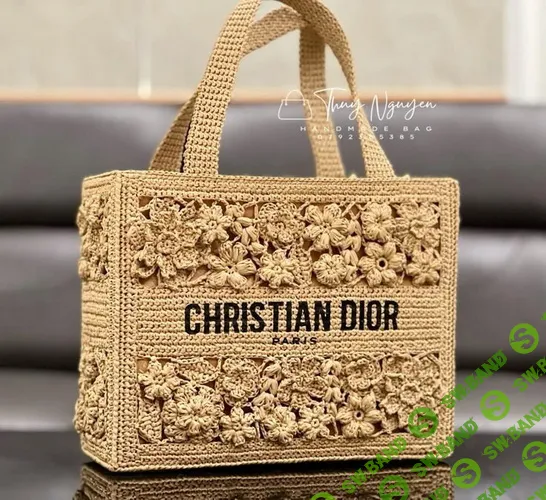 [Вязание] Сумка Christian Dior из рафии [Nataly Masters]