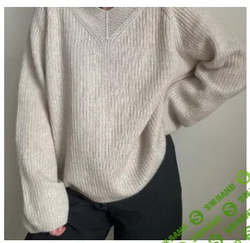 [Вязание] Свитер Chantal с V-образным вырезом [Morecaknit]