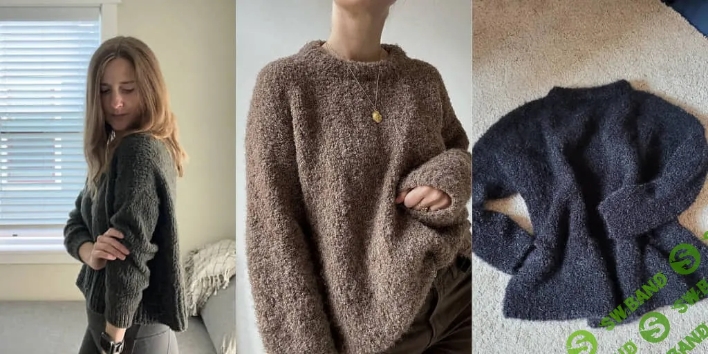 [Вязание] Свитер оверсайз из букле Sweater no 24 [Вяжи.ру] [Louise Rasmussen]