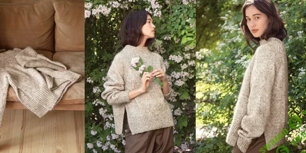 [Вязание] Свитер оверсайз с разрезами по бокам вязаный спицами сверху Kelly [Вяжи.ру] [Anita Brathetland]