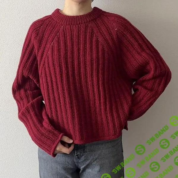 [Вязание] Свитер оверсайз, связанный спицами рельефной резинкой Swlabr [Вяжи.ру]