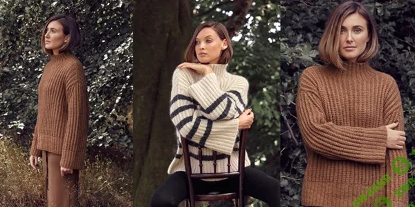 [Вязание] Свитер польской резинкой спицами с добавлением тонкого мохера Asher [Вяжи.ру] [Ким Харгривз]