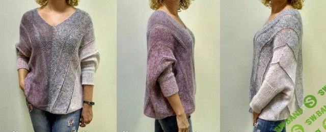 [Вязание] Свитер Радуга и небо [Наталья Новикова]