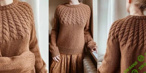 [Вязание] Свитер с косами на круглой кокетке Edith [Вяжи.ру] [Notperfectknit]