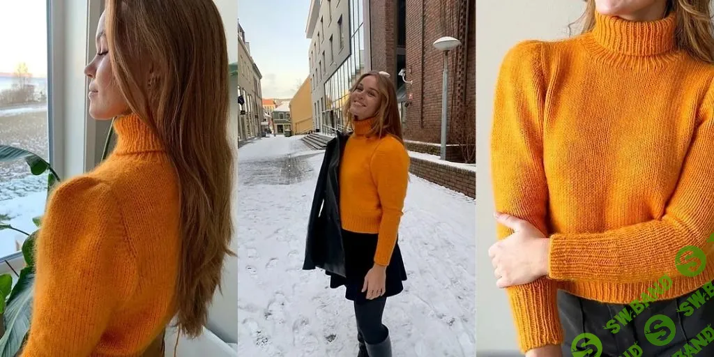 [Вязание] Свитер с рукавом фонарик Power Puff [Вяжи.ру] [Dreamknit]