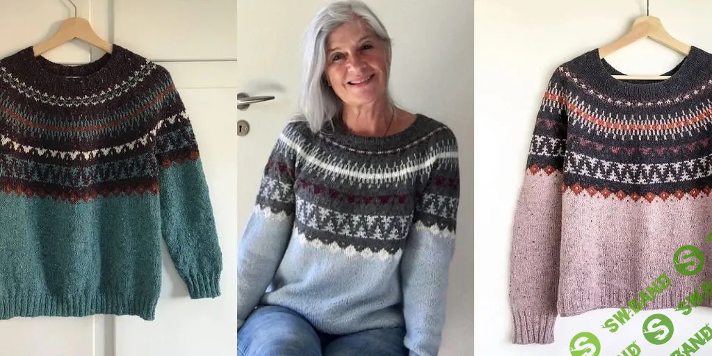 [Вязание] Свитер с жаккардовой кокеткой ITR [Вяжи.ру] [Жози Пакуин]