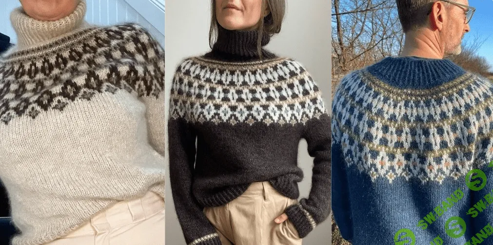 [Вязание] Свитер с жаккардовой кокеткой Romo [Вяжи.ру] [Hanne Rimmen]