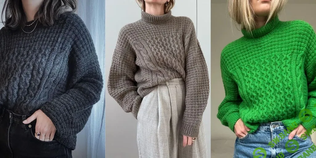 [Вязание] Свитер вафельным узором Waffle Loop Sweater [Вяжи.ру] [Other Loops]