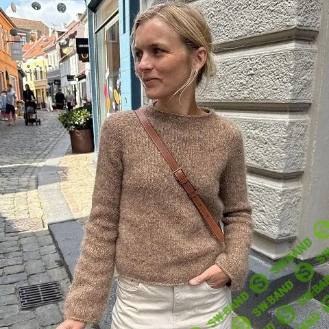 [Вязание] Свитер вязаный спицами сверху вниз без швов Ivy Sweater [Вяжи.ру] [PetiteKnit]