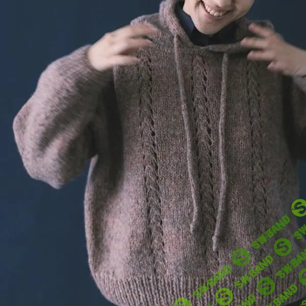 [Вязание] Свободный пуловер худи, вязаный спицами Regolith [Вяжи.ру]