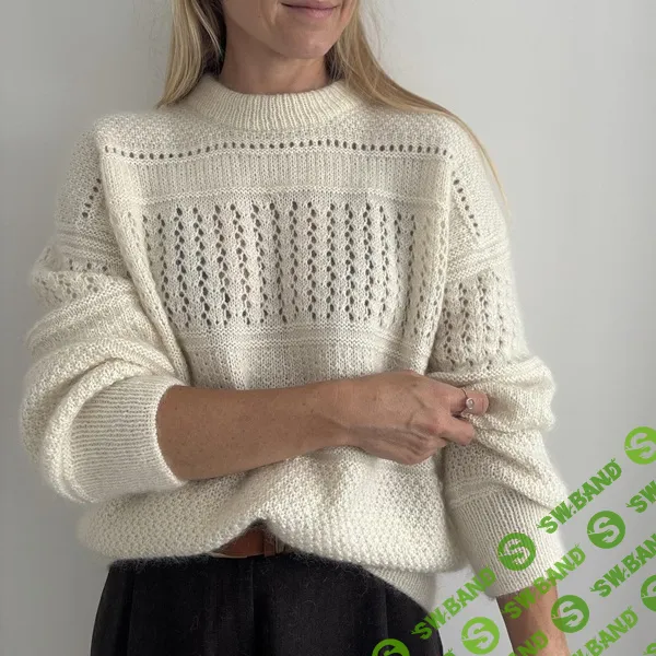 [Вязание] Текстурный свитер с японским плечом Maude Sweater из пряжи с кашемиром [Вяжи.ру] [Cheryl Mokhtari]