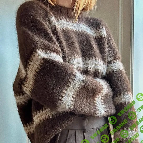 [Вязание] Теплый свитер-оверсайз с японским плечом New Norma, вязаный спицами сверху [Вяжи.ру] [My Favourite Things]