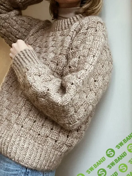 [Вязание] Теплый свитер оверсайз вязаный спицами Korshavn [Вяжи.ру] [Tonje Hodne]