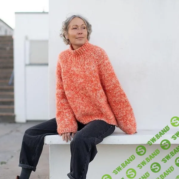 [Вязание] Теплый свитер реглан вязаный спицами сверху Jilli Jam [Вяжи.ру] [Anne Ventzel]