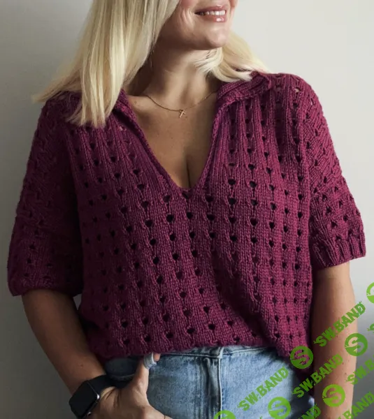 [Вязание] Точечное поло [Ксения Маликова]