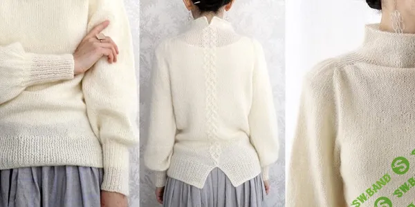 [Вязание] Тонкий свитер с пышными рукавами спицами Ito-yuu [Вяжи.ру]