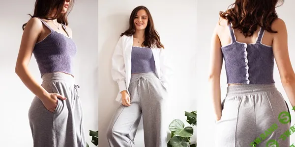 [Вязание] Топ на лямках the One That I Want crop [Вяжи.ру] [Lily Kate France]