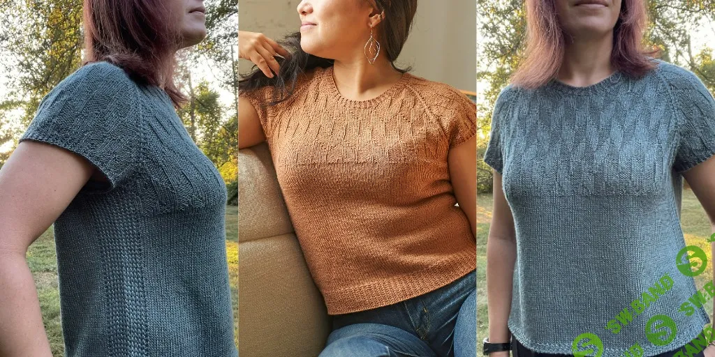 [Вязание] Топ (пуловер) с рельефной кокеткой Geo [Вяжи.ру] [Soohyun Nam]