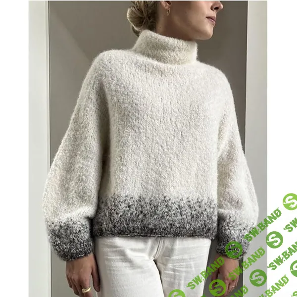 [Вязание] Трендовый свитер из пряжи букле спицами My Winter boho [Вяжи.ру]