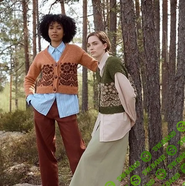 [Вязание] Удачный кардиган и жилет с жаккардом Nordic Bloom [Вяжи.ру] [Кейтлин Хантер]