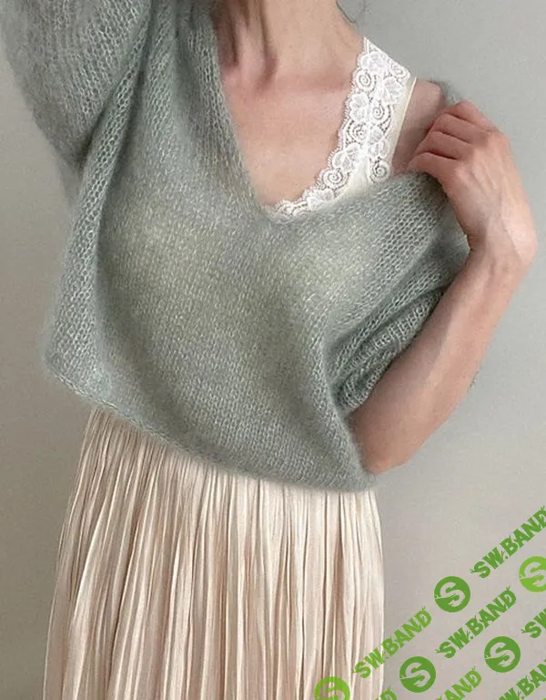 [Вязание] Укороченный джемпер Marta V-Neck [Вяжи.ру] [Tanja Koenigs]